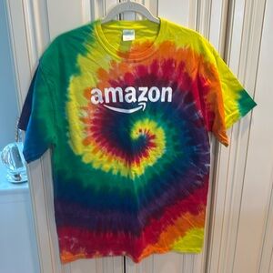 Amazon rainbow tie dye adult large tshirt